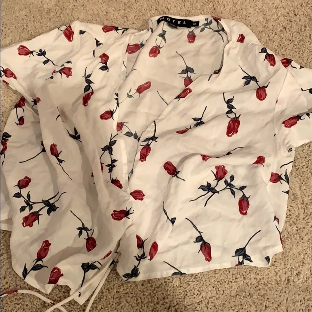 motel tie front top